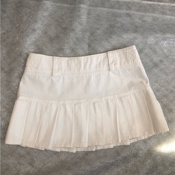 Juicy Couture Vintage Mini Denim Skirt Ivory White Large NWT! - Picture 3 of 9